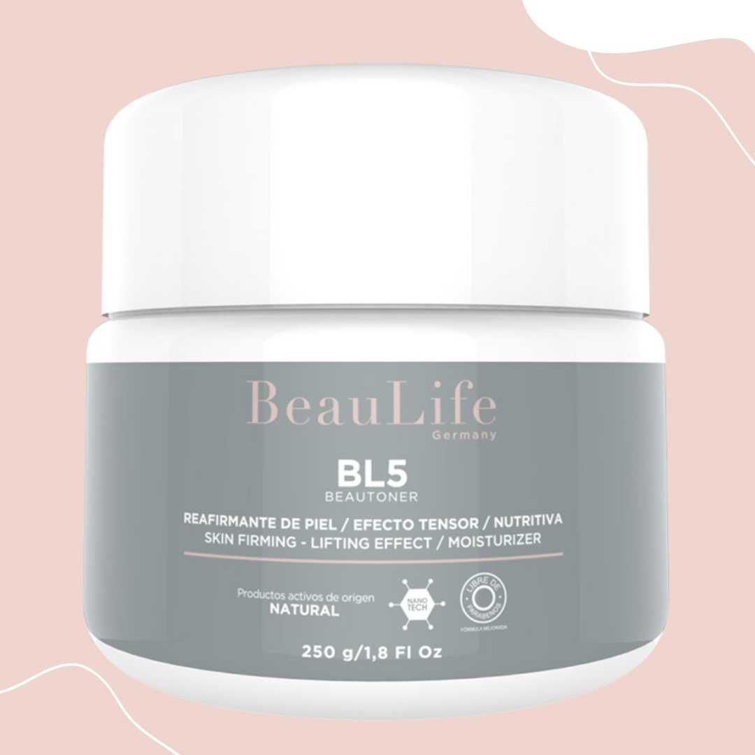 BL5 Pegante de Piel, Tonificante Corporal, Levanta Gluteos y Senos, Define Abdomen, Piernas y Brazos 250 gr