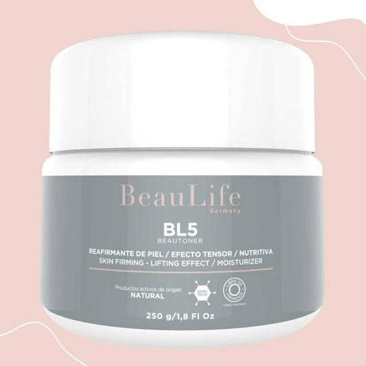 BL5 Pegante de Piel, Tonificante Corporal, Levanta Gluteos y Senos, Define Abdomen, Piernas y Brazos 250 gr