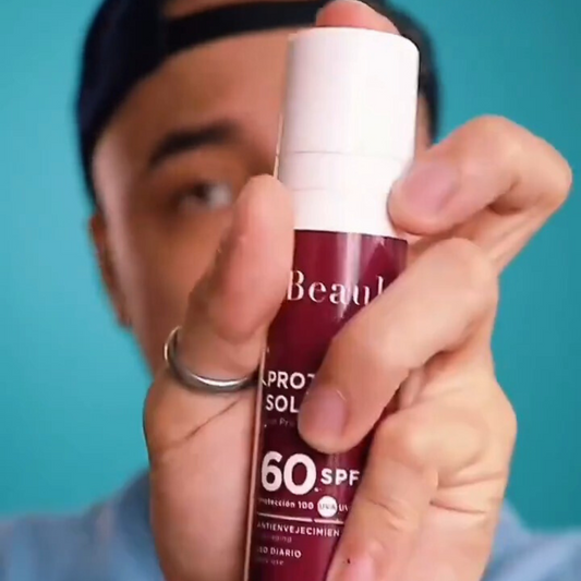 PROTECTOR SOLAR BL para Hombres - Protección 100 UVB - UVA, Resistente al Agua y al sudor, Color piel sin efecto mimo y sin efecto grasa.