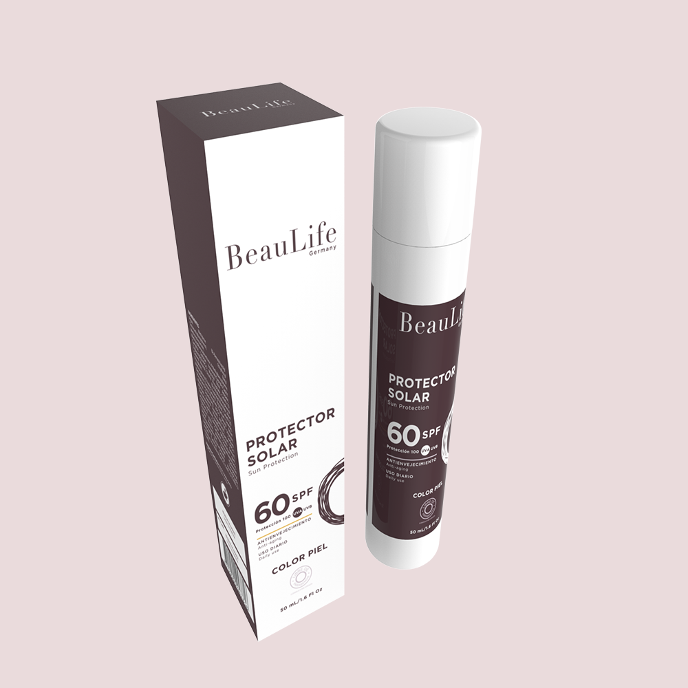 PROTECTOR SOLAR BL – SPF 60+ Mate, Color Universal, Sin Efecto Mimo, Antimanchas A Prueba de Agua, Tecnologia Luz Azul 50 gr